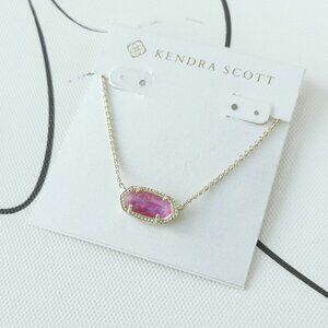 ✨Kendra Scott✨ Elisa Gold Necklace Fuchsia Kyocera Opal